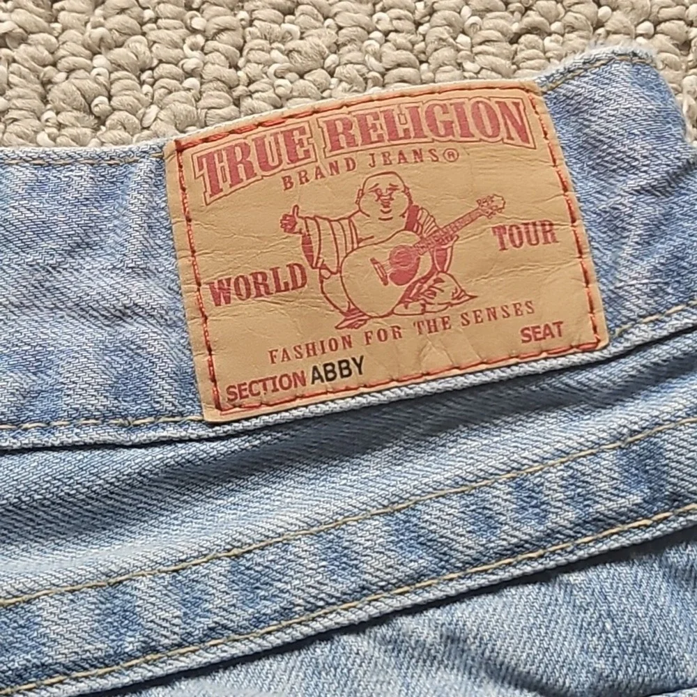 True Religion Skirt Womens 24 Abby Blue Denim Frayed See photos for Measurements